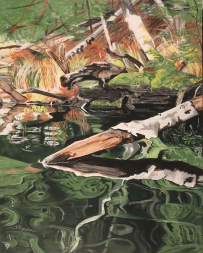 Old Ausable River 2 - Acrylic on Canvas 24 x 30. SOLD