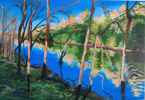 Old Ausable River - Acrylic on Canvas 18 x 12 : Available