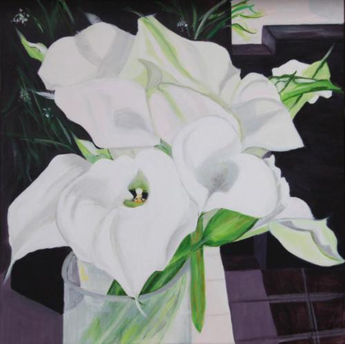 Paris Lilies 18 x 18 : Available