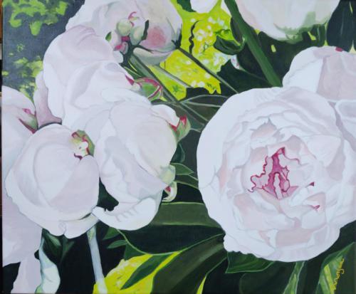 Paris Flower Shop 20×24 acrylic on canvas. Available