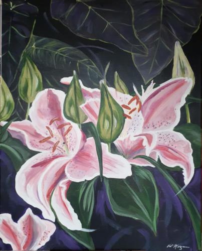 Show Lilies 24 X 30: Available
