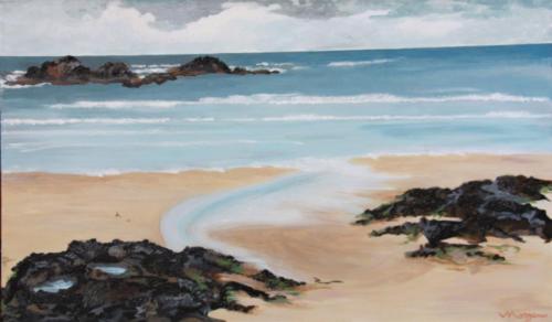 Tofino Beach 2 Acrylic on Canvas 18 x 30 : Available