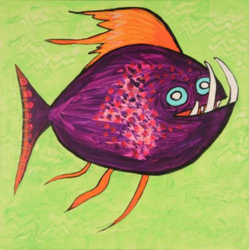 crazy angler fish 1  12″x12″: series  available